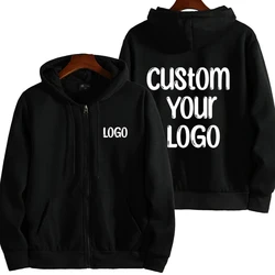 2024 Autum Winter Men's Zipper Jacket Casual Streetwear Hoodie Jackets Custom Your Logo Men Hoody Hoodies Coats Women Loose Coat