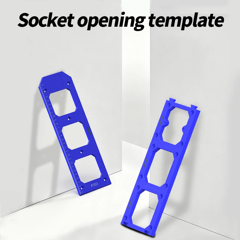 AOCKE Switch Socket Opening Template 86 Type Socket Box Hole Template Wood Board Slotting Template For Cabinet Woodworking
