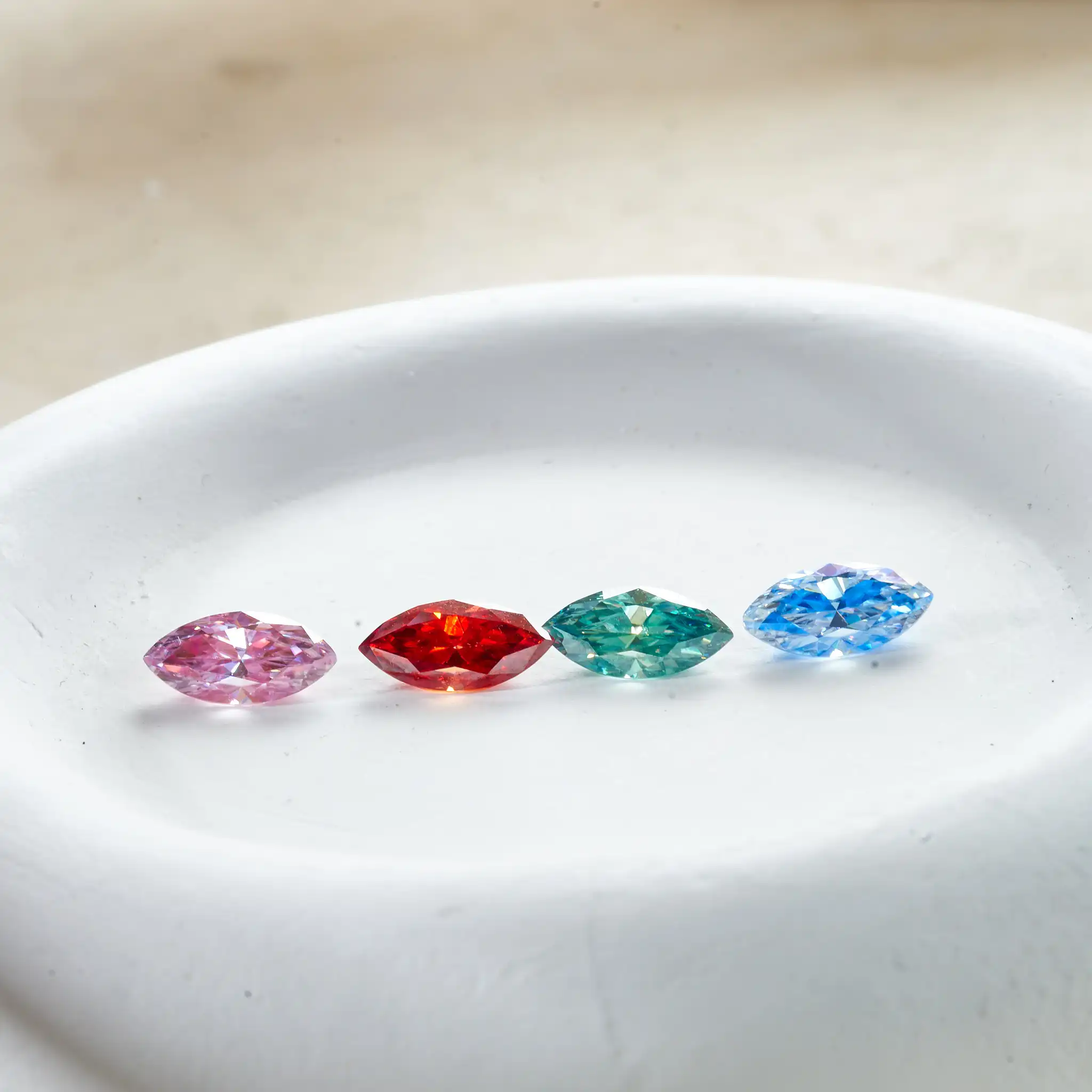 المويسانيت الماس الياقوت الأزرق اللون ماركيز قطع مختبر الأحجار الكريمة خلق للنساء ، مواد صنع المجوهرات مع شهادة غرا #1