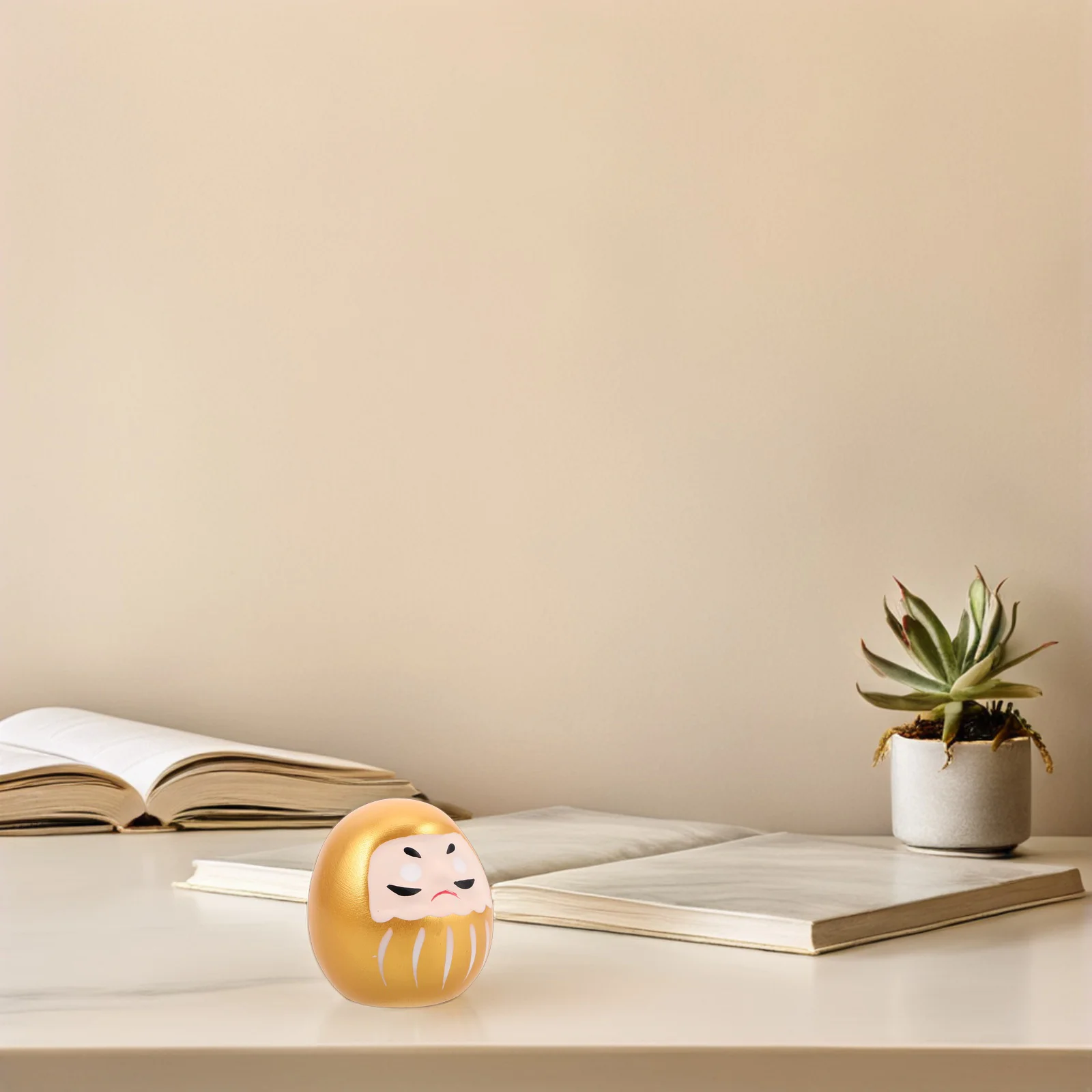 

Japanese Ceramic Ornament Miniature Colorful Traditional Statue for Office Desk Car Dashboard Decoration