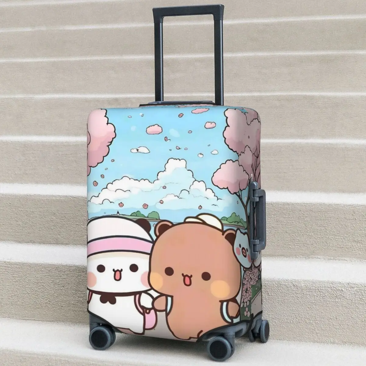 

Bubu Dudu Cute Cartoon Bear Character Suitcase Cover Kawaii Panda Cruise Trip Protection Vacation Fun Luggage Case