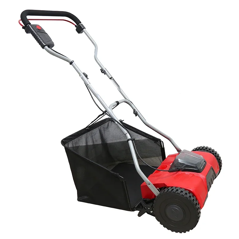 18V Lithium battery hand push lawn mower with cather