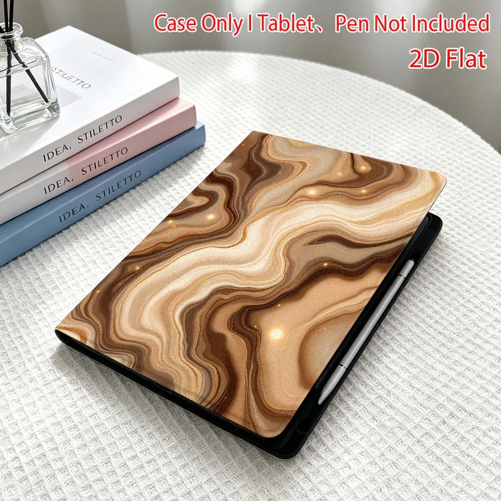 Coffee Colored Water Soft For OPPO VIVO IQOO OnePlus Realme Pad 3 Pro 13 12.1 11.4 11 inch Pen Tray Tablet Case 5