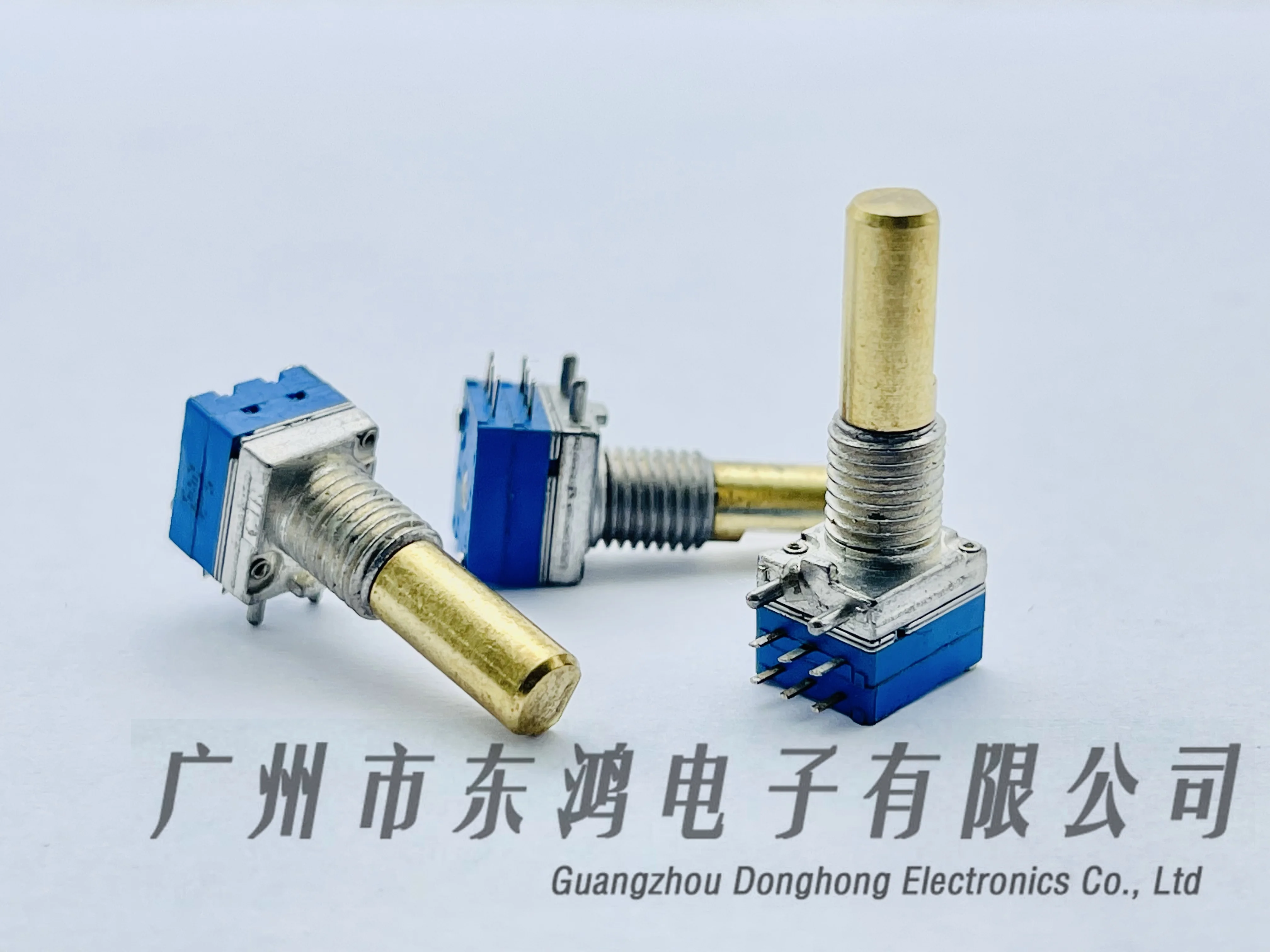 1PCS CTR long Tel precision potentiometer 16 gear channel switch millet intercom 6 pin with bracket shaft length 18mm