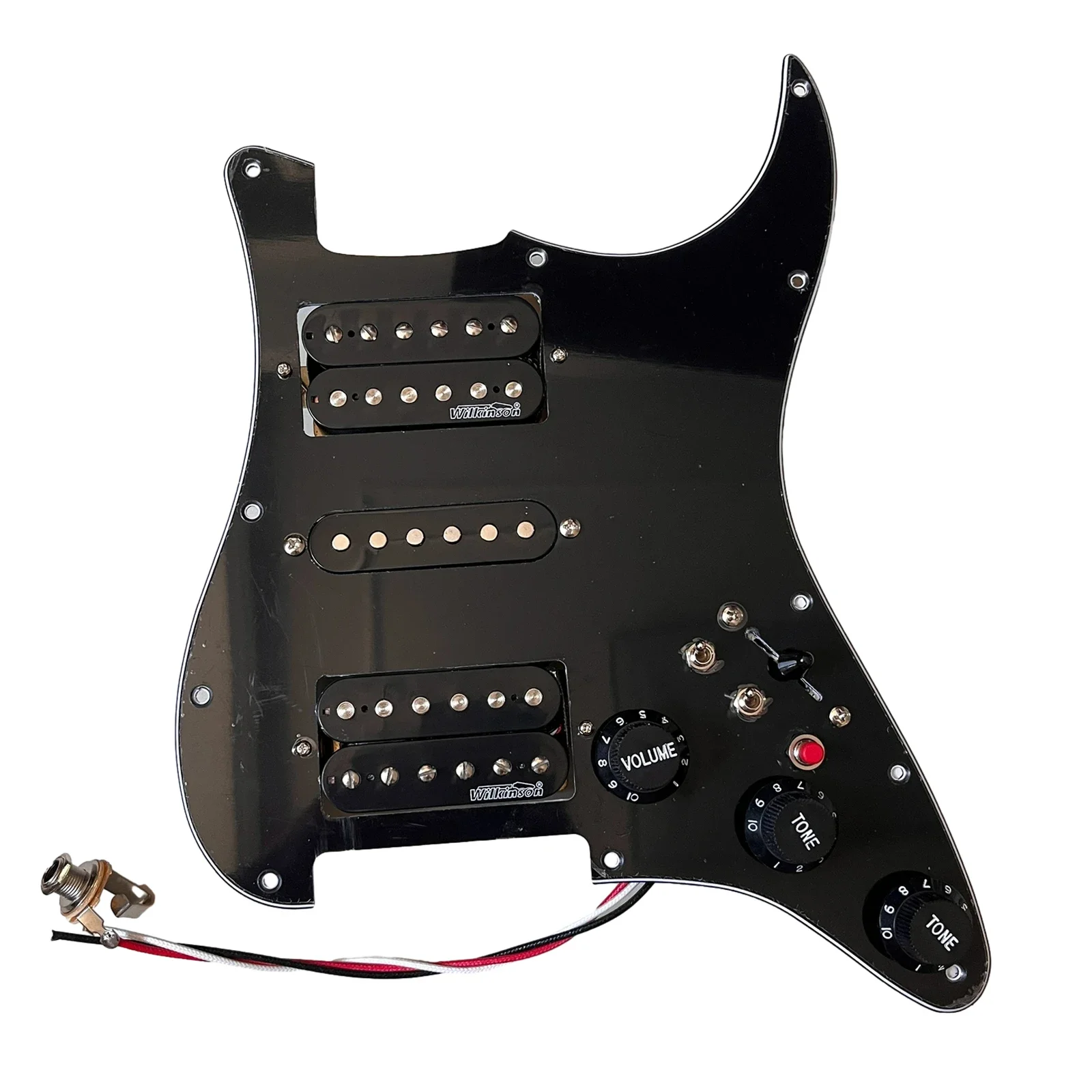 

3Ply HSH 11 Hole Loaded Prewired Pickguard Humbucker Single-Coil Pickups Loaded Scratchplate for ST Electric Guitar