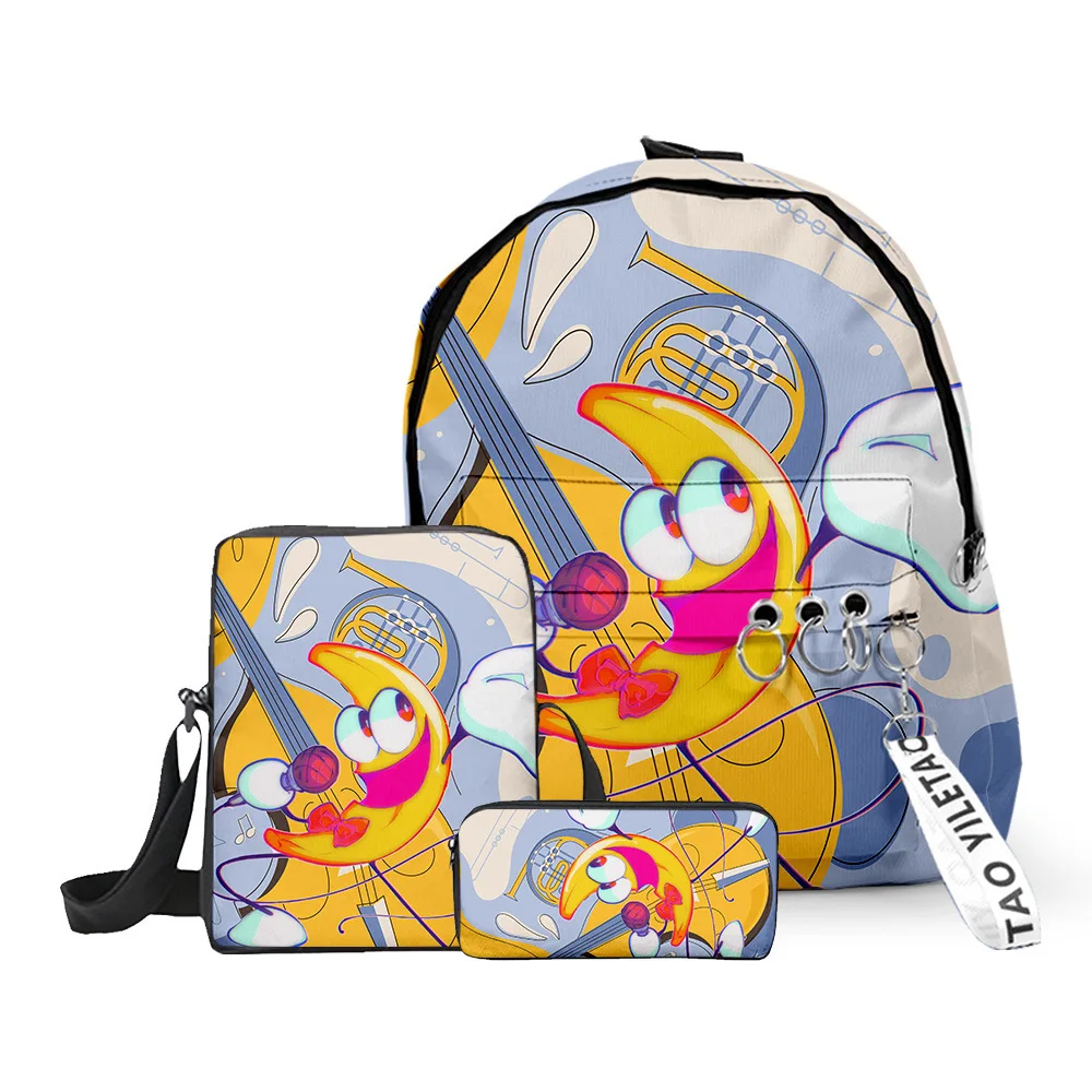 

Youthful shovelware Brain Game 3D Print 3pcs/Set Children Pupil Travel bags Key Chain Small Backpack Shoulder Bag Pencil Case