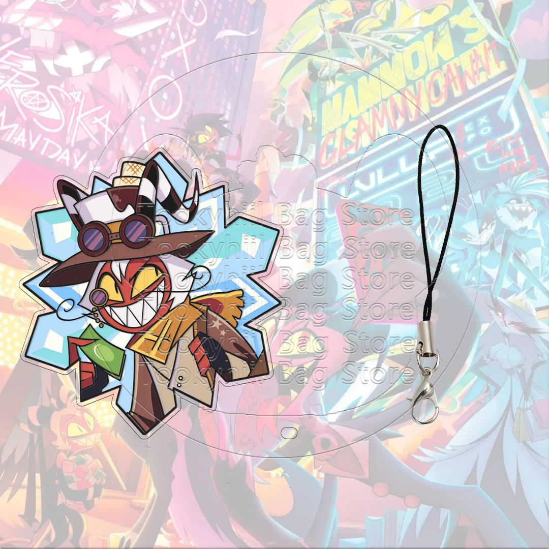 Helluva Boss Keychain Blitzo Moxxie Exquisite Keyring Millie Fizzarolli Creativity Decoration Acg Pendant Cartoon Birthday Gift view 6