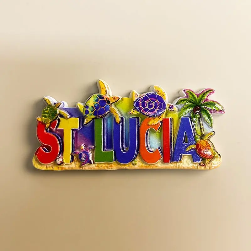 

Saint Lucia Travel Souvenirs Creative Three-dimensional Refrigerator Magnet Decorations Personalized Souvenirs