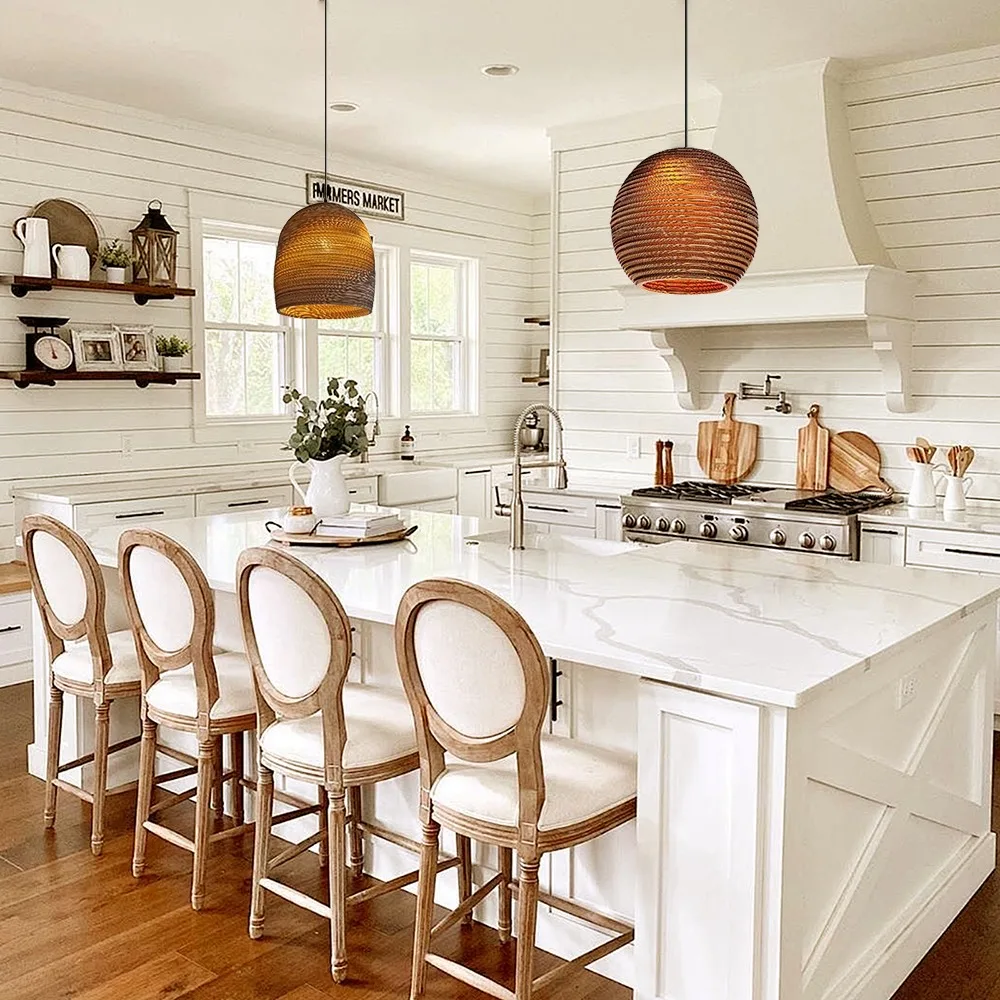 Handmade Rattan Lustre Papel Honeycomb Luzes Pingente, Creative Papelão, Sala de estar, Restaurante, Café, Roupas, Loja