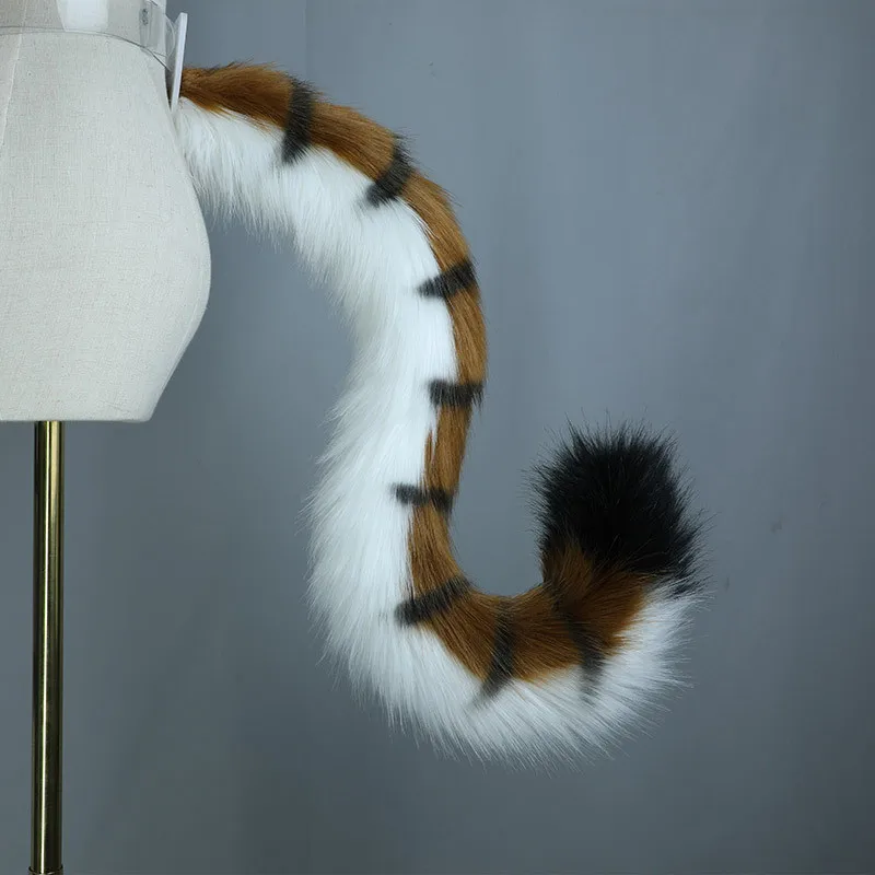 Handmade Tiger Tail Animal Cosplay Accessories Women's Club Funny Prop