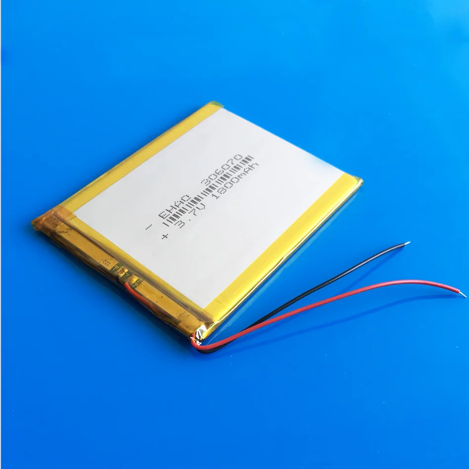 306070 3.7V 1800MAh Lipo Polymer Lithium Pin Sạc Tế Bào Cho Thiết Bị Dẫn Đường GPS DVD Ngân Hàng Điện Máy Tính Bảng Laptop 3*60*70Mm