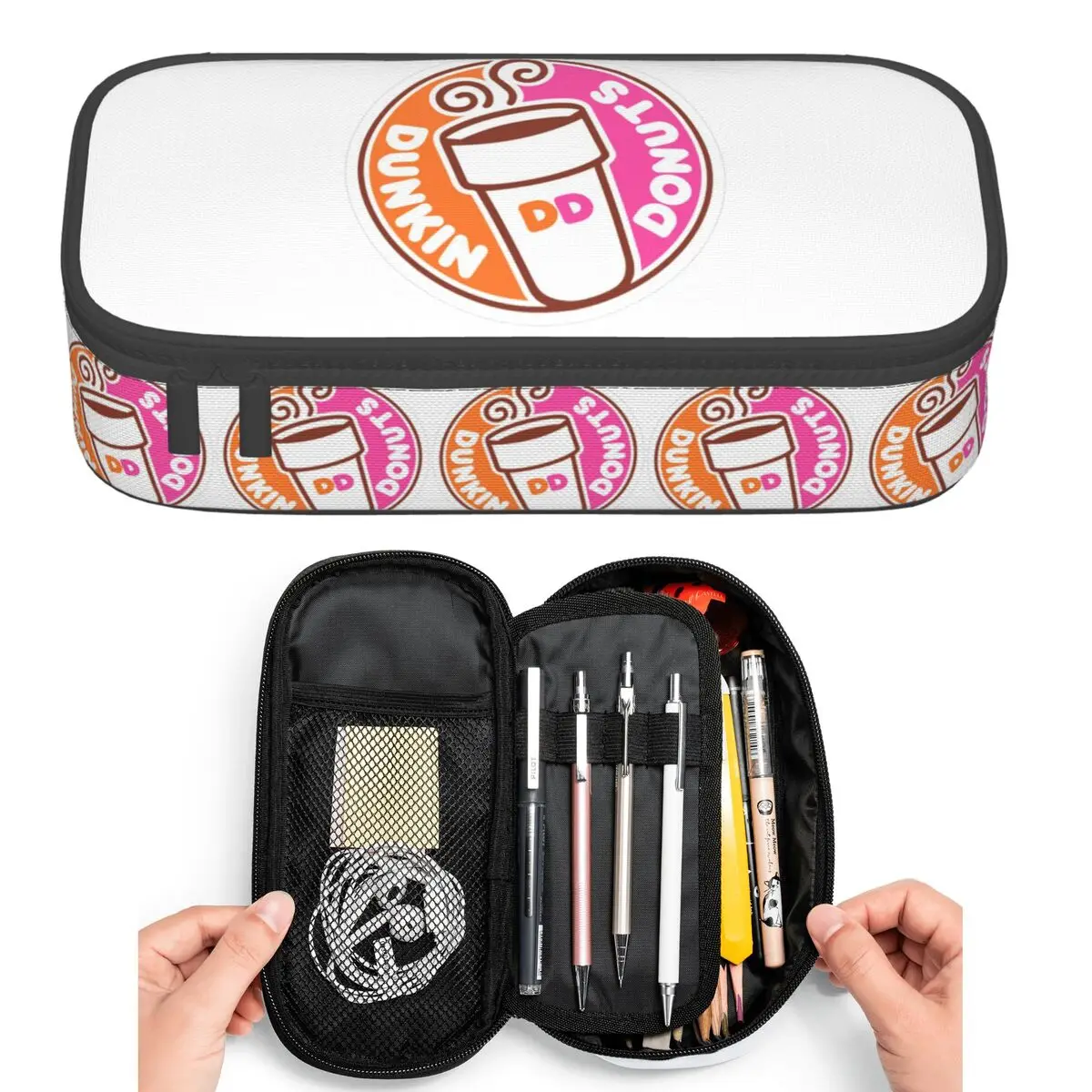 Dunkin Donuts Pencil Cases for Students Pen Box Pencil Bag Big Capacity Pencil Pouch Pen Holder