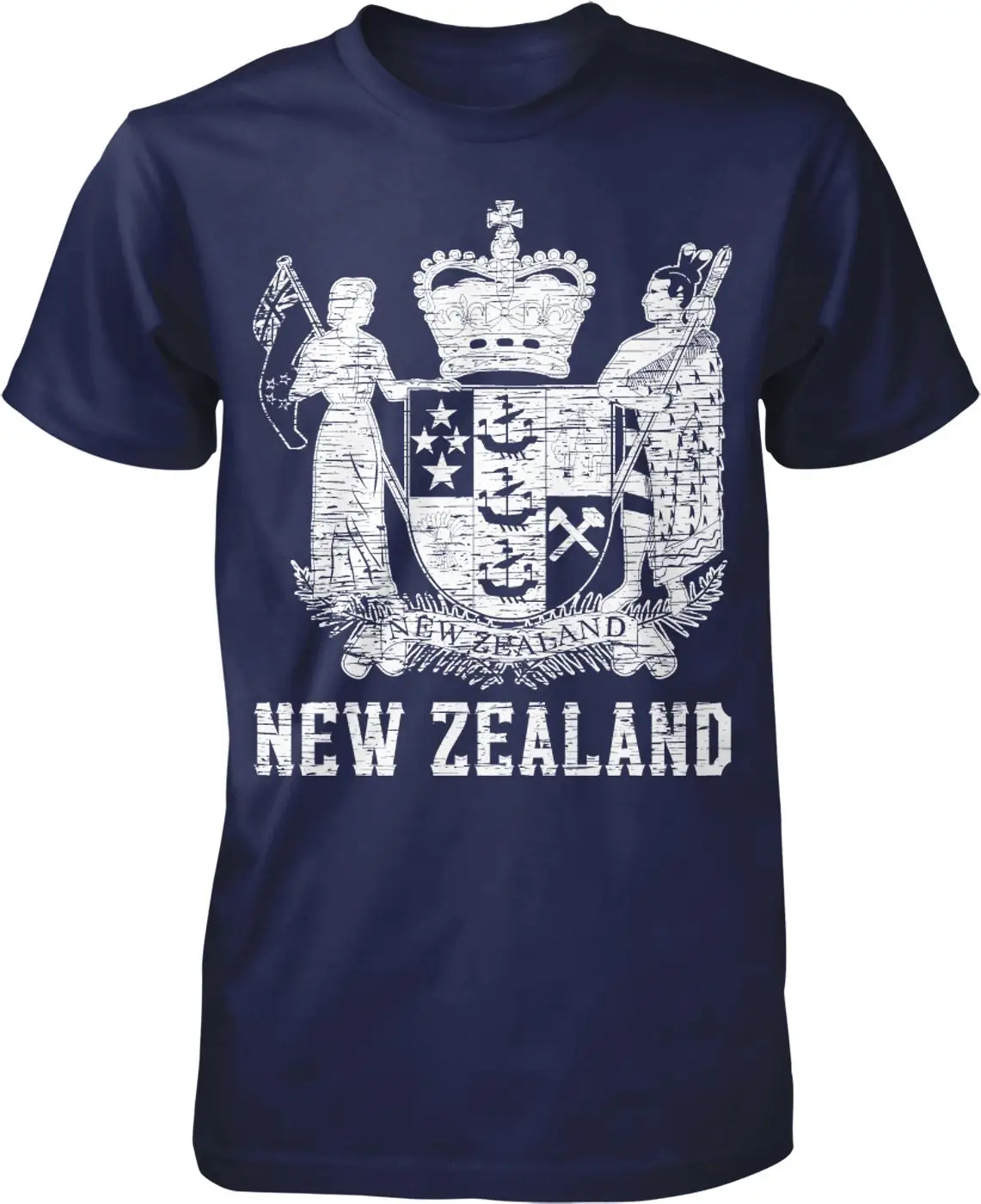 New Zealand Coat of Arms St Edward's Crown Onward Men's T shirt NOFO_00235