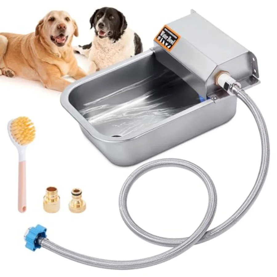 

Автоматический диспенсер для воды для собак, поилка-диспенсер из нержавеющей стали для использования в помещении/на улице, подходит для собак и других животных