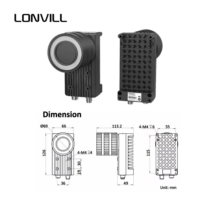 Pemindai Kode QR 2D Tetap untuk Pabrik dengan Sensor CMOS 20MP, Pemindai Barcode 2D Tetap untuk Logistik Industri