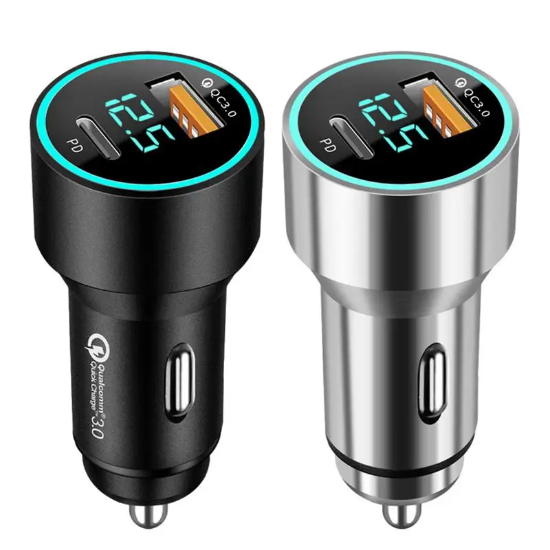 USB Car Phone Charger QC3.0 PD20W Charger Adapter For Mobile Phone Plug And Play Auto Charger Adapter For RVs Sedans SUVs Trucks