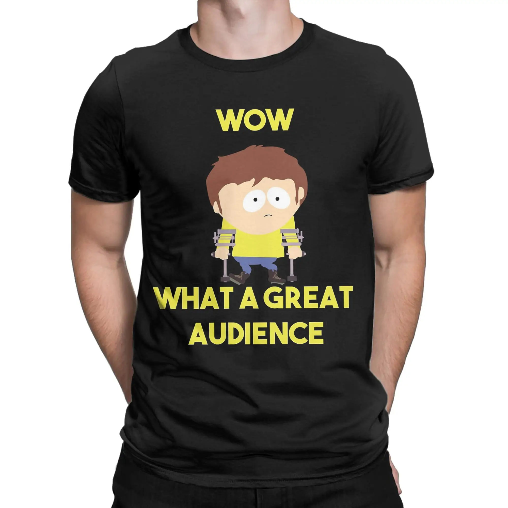 رائع ما الجمهور عظيم مضحك جيمي نكتة ساوثز بارك جرافيك مطبوعة تي شيرت الرجال النساء 100% القطن تي شيرت الملابس #4