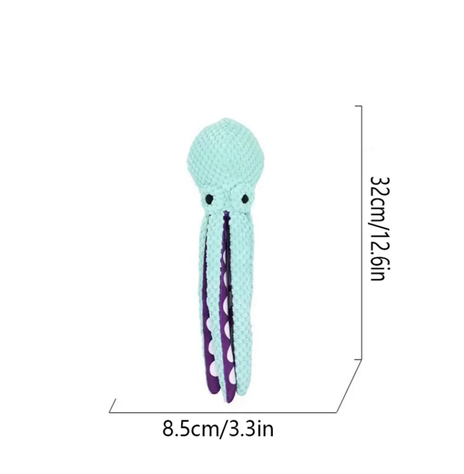 Dog pet plush octopus toy interactive sound anti-demolition home large and small dog boredom companion toy - Image 5