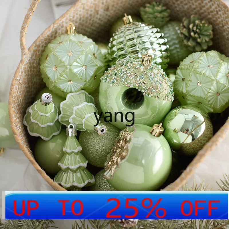 

LMM Green Christmas Ball Set Special-shaped Ball Christmas Tree Ornament Pendant Pendant Colorful Ball
