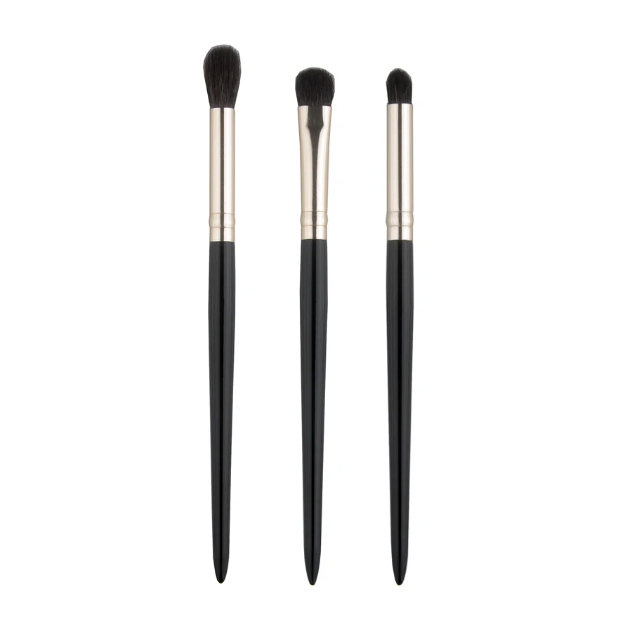 3pcs/set Goat Hair Basic Eyeshadow Makeup Brushes Round Smudge Make up Brush Crease Shadow Contour Eye Blending cosmetic tools