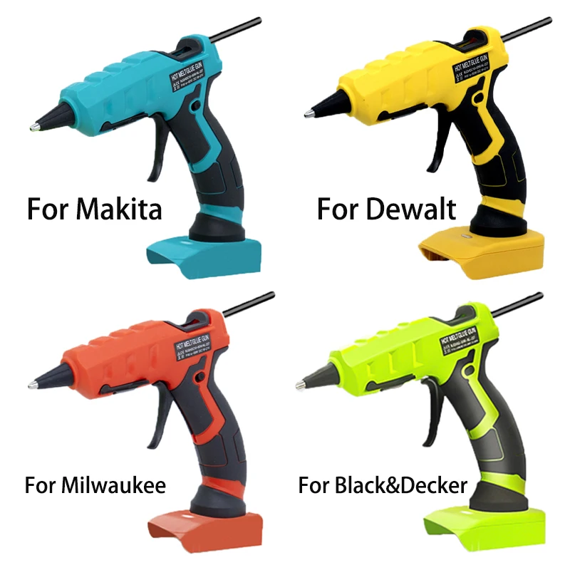 

Cordless Hot Melt Glue Gun With 30pcs 7mm Glue Sticks For Makita/DEWALT/Milwaukee 18V Li-ion Battery Electric Repair Power Tool