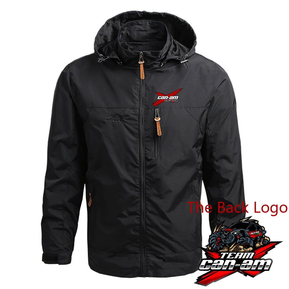 

Can Am Team Spyder Motorcycles Printed Men Spring Autumn Windproof Waterproof Combat Quick drying Jackets Hooded Thin Coats