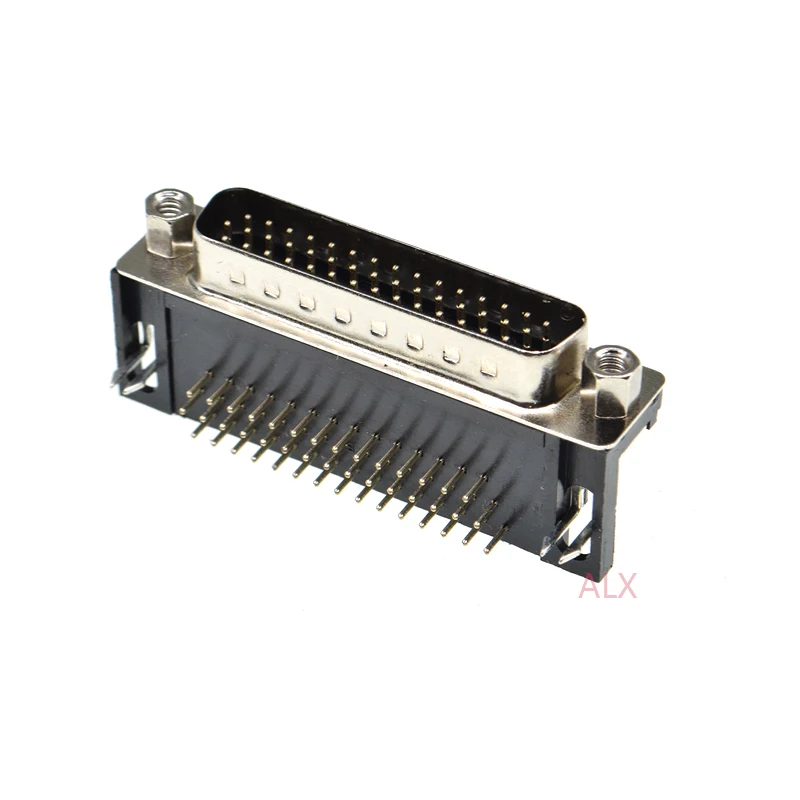 2PCS DB44 MALE FEMALE PCB Mount serial port CONNECTOR RIGHT ANGLE D-Sub CONNECTORS 44pin plug jack Adapter 3 Rows 44 PIN 44p
