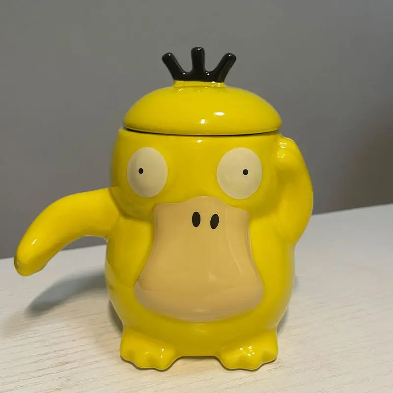 Ins New Cartoon Ptcg Psyduck Ceramic Water Cup Cute Coffee Cup Breakfast Cup Creativity Couple Water Cup Holiday Gift Toys