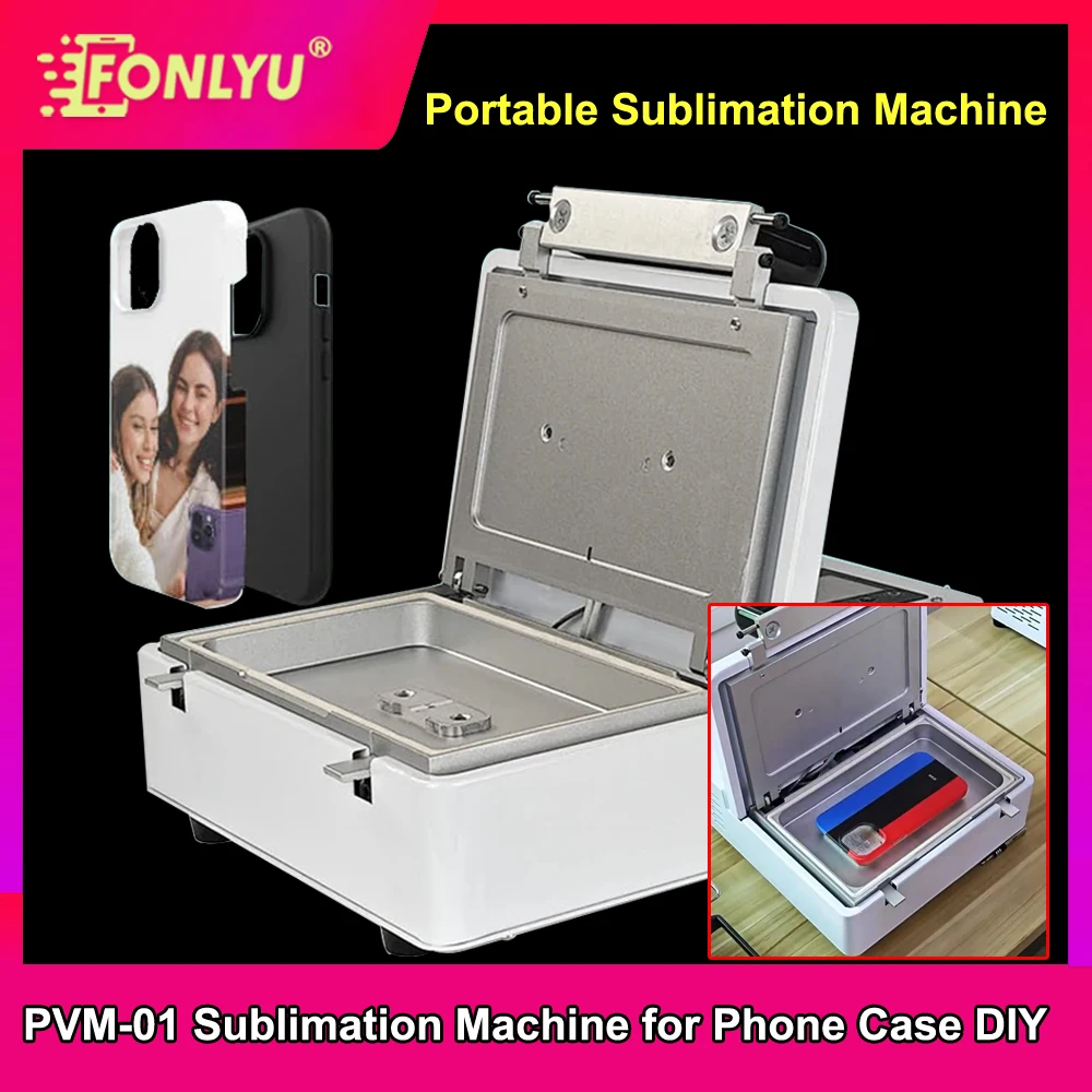 

Портативный 3D-вакуумный сублимационный пресс FONLYU для iPhone 17, 16, 16e, 15, 14 Pro Max, XR: термопресс для самостоятельного изготовления пленок и задних крышек