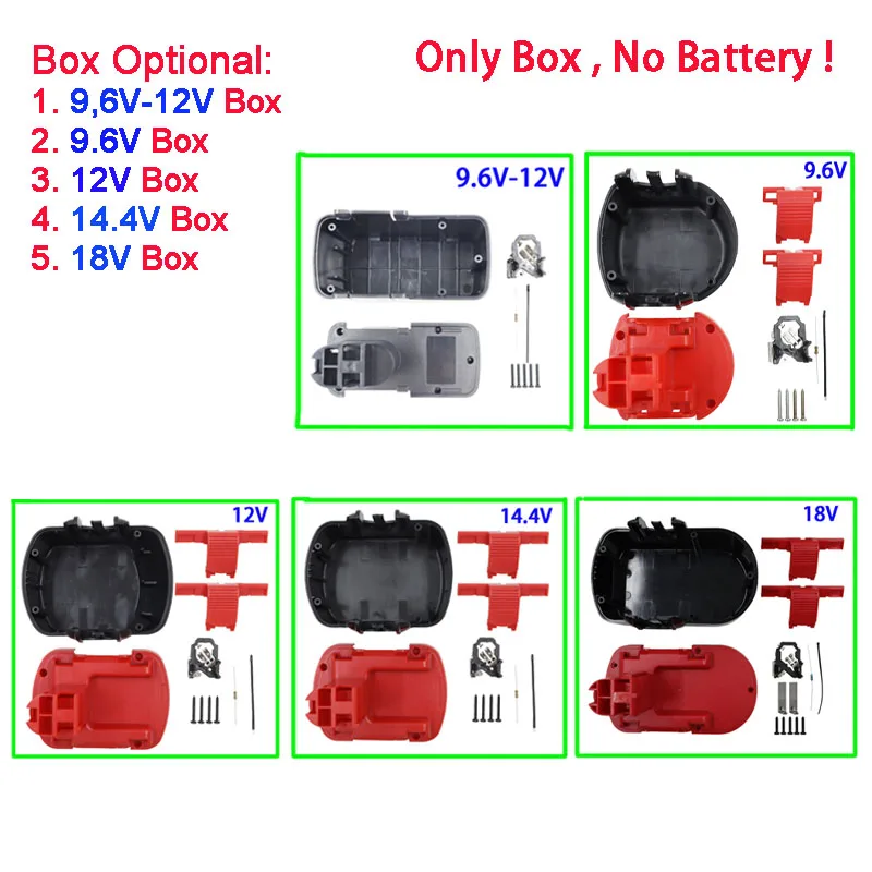 

NI-CD NI-MH Battery Plastic Case Box Shell For Bosch 9.6V 12V 14.4V 18V Nickel Cadmium Nickel Metal Hydride Cell Housings