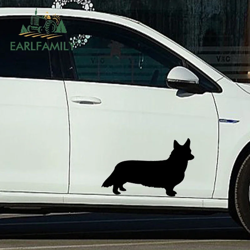 

EARLFAMILY 2x Cute Animal Pet Man's Best Friend Welsh Corgi Dog Car Sticker for Wall Truck Canoe Home Decor Vinyl Decal 9 Colors