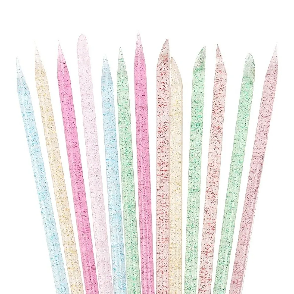 50/100 Stücke Wiederverwendbare Kristall Stick Kristall Material Professionelle Design Nagelhautentferner Werkzeug Nagelhautschieber Multifunktional