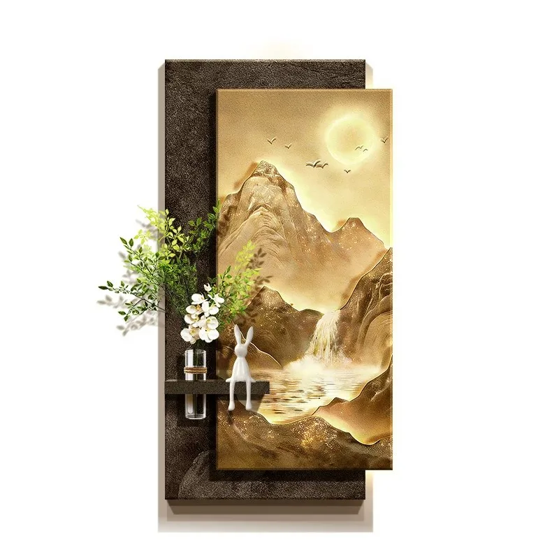 Back to Jinshan Entrance Decorative Painting Flowing Water Shengcai Corridor Hanging Mural Lights