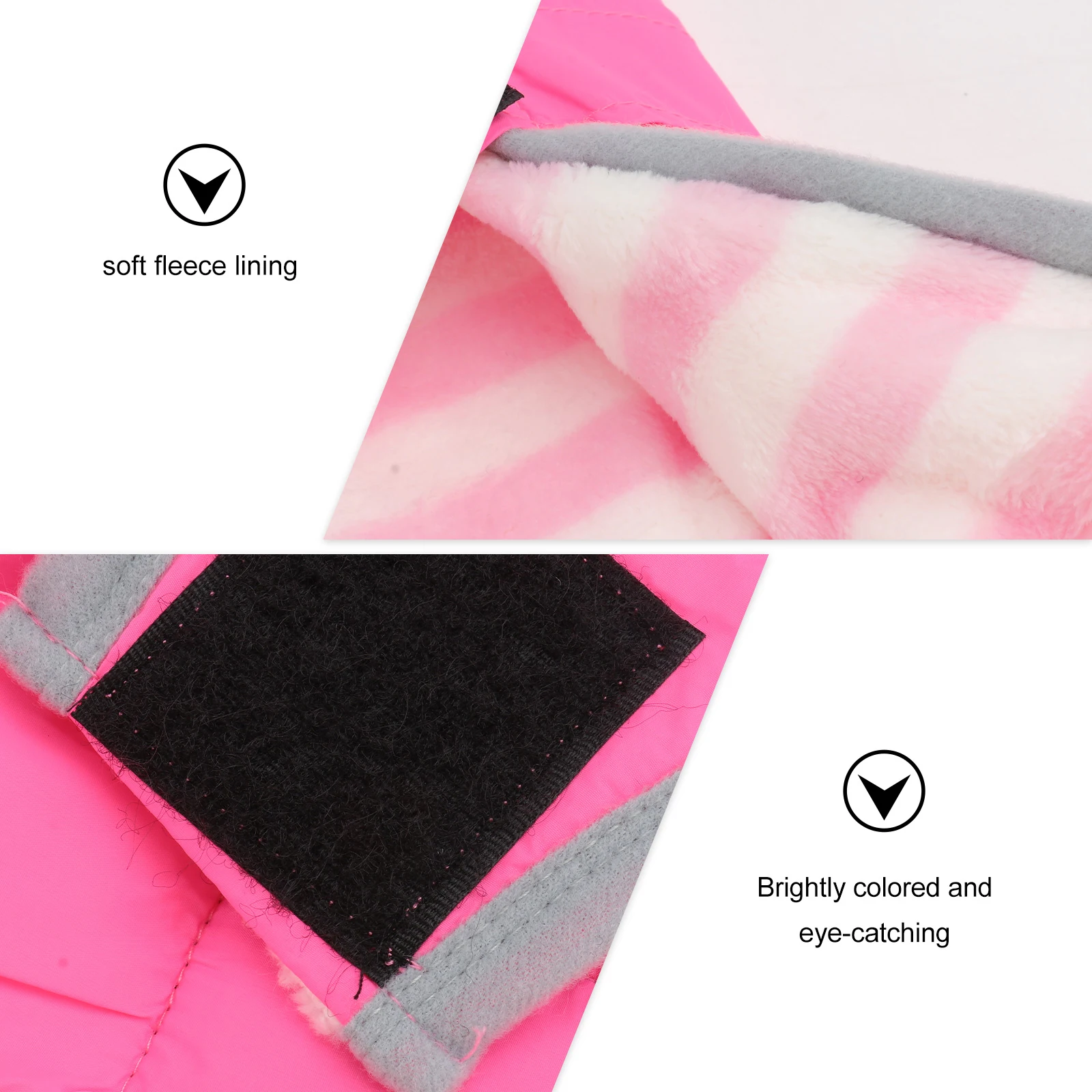 

Reflective Dog Coat Reversible Waterproof Fleece Vest Winter Warm Clothes for Small Medium Large Dogs Pink M Dog Coat