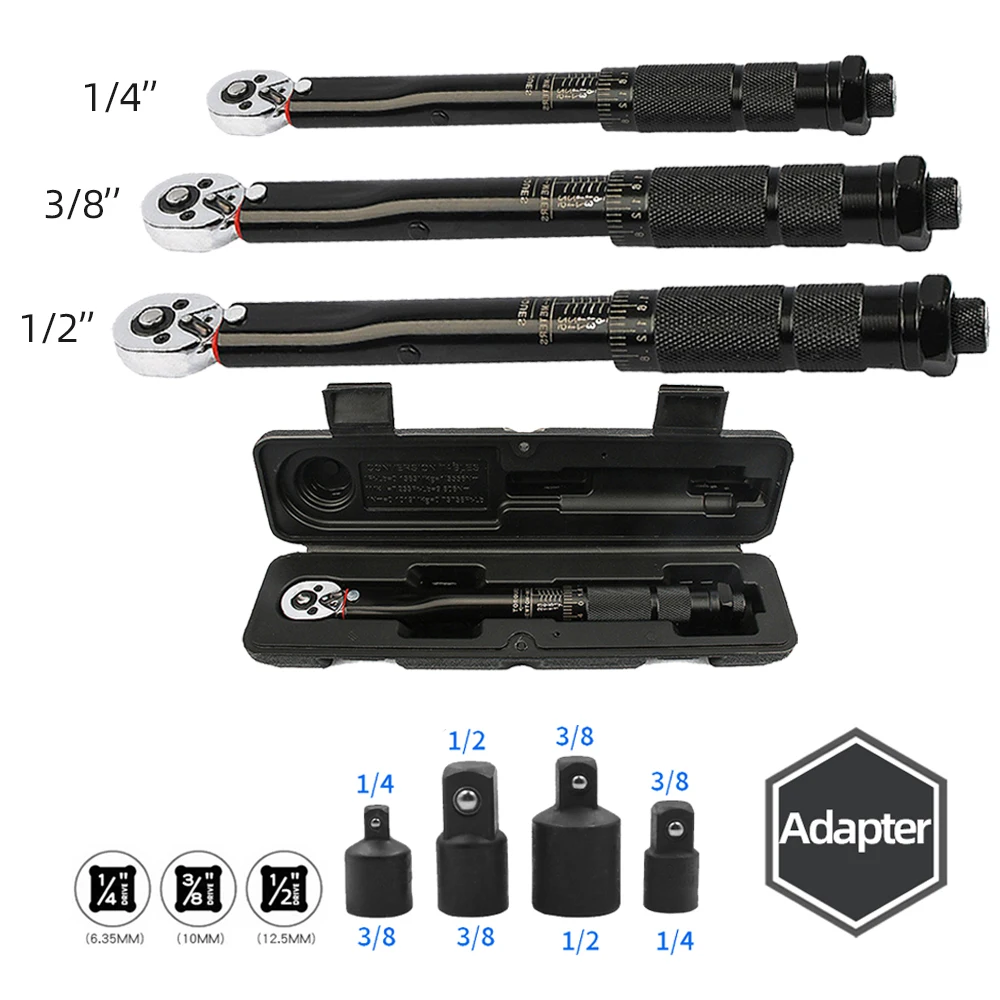 Polegadas Chave de Torque 2210n.m Bicicleta Binários Pré-ajustados Chave de Torque Reversível de Precisão Ferramenta Automotiva Automotiva Profissional com Catraca 1