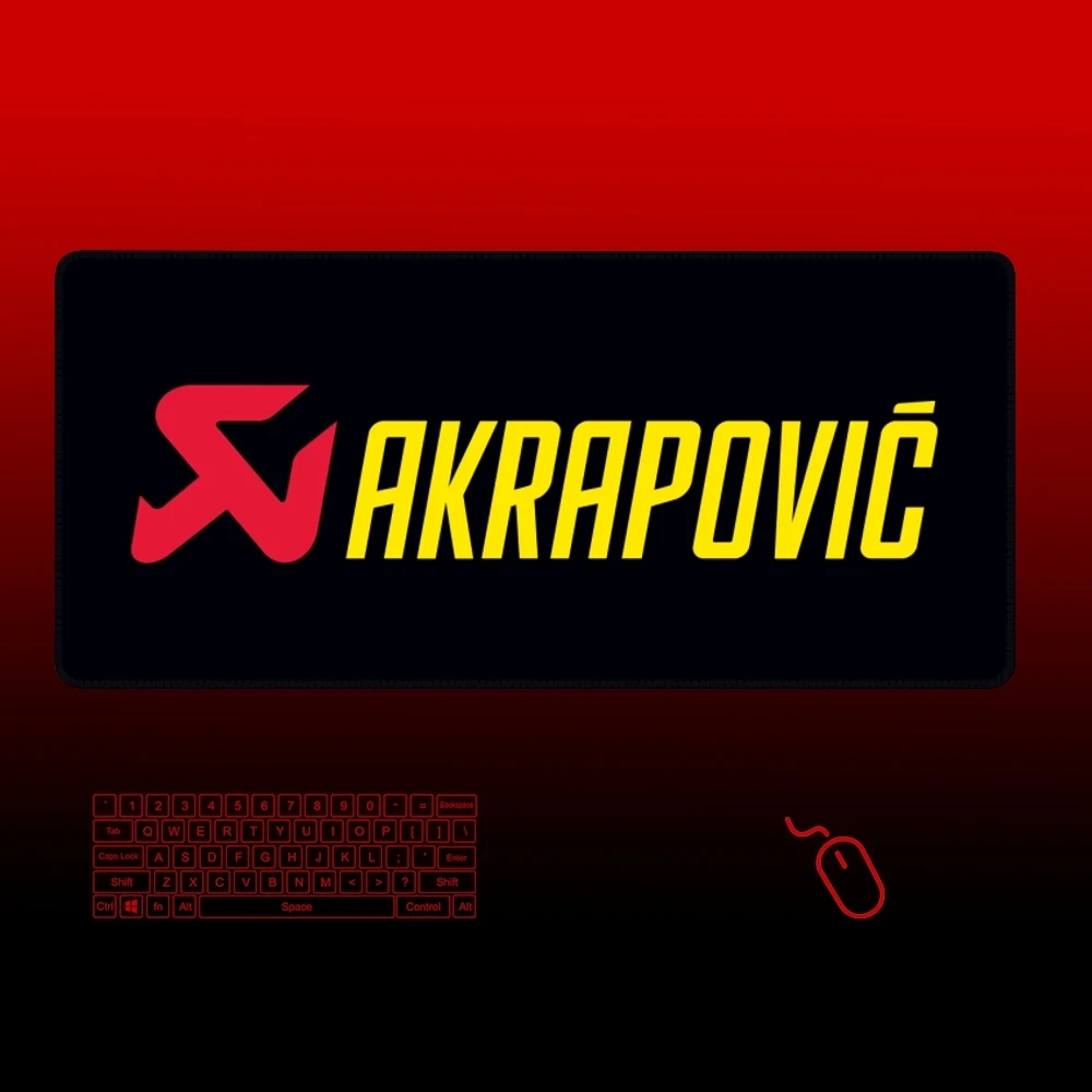 Akrapovic Mousepad para Gamer, Mouse Pad de borracha grande, Art Gaming, Locking Edge, Big Computer Mousepad, Laptop Desk Mat