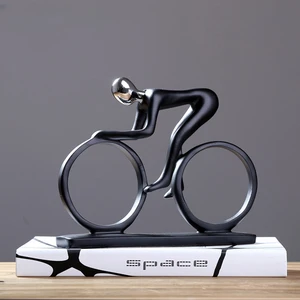 Modern resin abstract statue for cyclist, cyclist statue, office statuette, living room 6 Main Sales Decorative Bike - №2