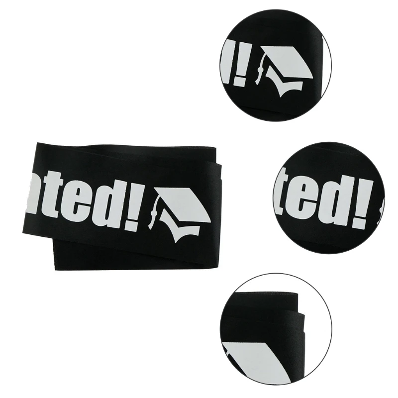 „I Graduated Letters“ Satin-Schärpe, einseitiger Schultergurt für Abschlussfeiern, Foto-Requisite