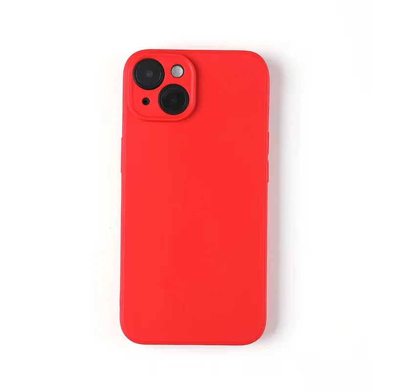 Flüssige Silikon-Handyhülle für iPhone 13, Mini, 14, 15, Pro Max, 15 Plus, Bonbonfarben, weiche Rückseite