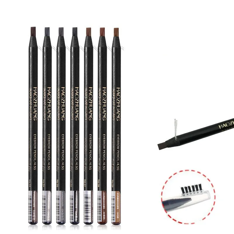 

High Quality 12pcs/Box Professional Waterproof Eyebrow Pencil for Marking Outlining Tattoo Makeup and Microblading PMU