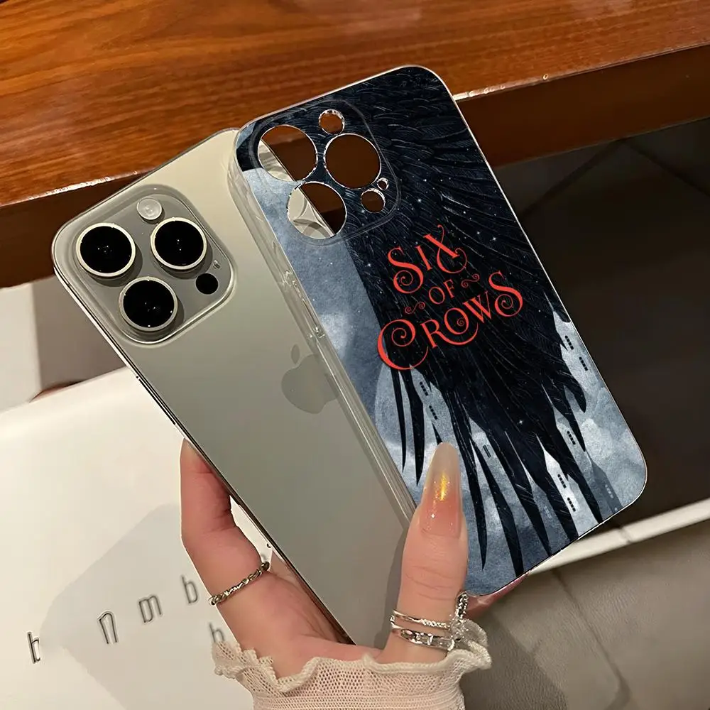 

S-Six ofs-Crows Phone Case for iphone 14Pro 15 16 11 12 14 Pro Max Mini Plus X XR XS SE2020 Transparent Cover
