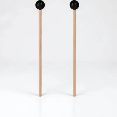 

2Pcs Ethereal Drumstick Steel Drum Mallets Compact Portable Wood Handle Rubber Mallets for Xylophone Marimba Percussion