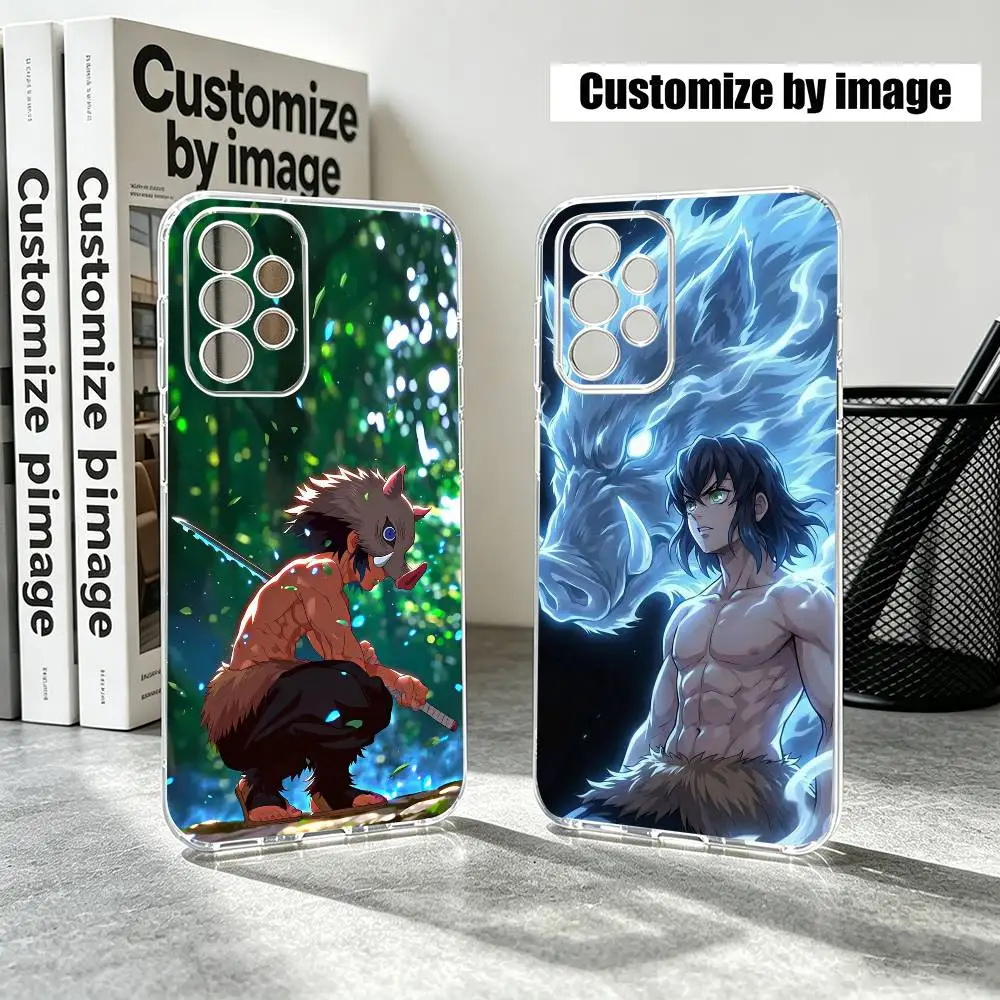 Demon S-Slayer Inosuke hashibira  Phone Case Transparent Silicone Soft For Samsung S25,S24,S21,S22,S23,S30,Ultra,S20,Plus,Fe
