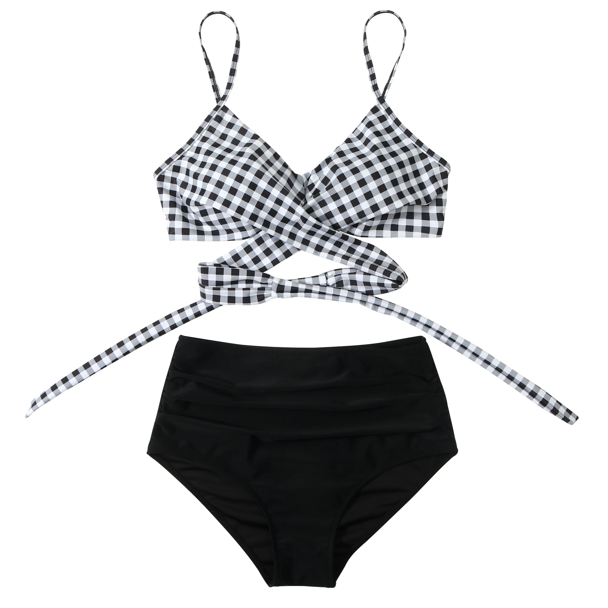 Bikini Push-Up para Mujer, Traje de Baño Sexy 2026, Conjunto de Bikini Brasileño de Cintura Alta, Traje de Baño Sólido para Playa
