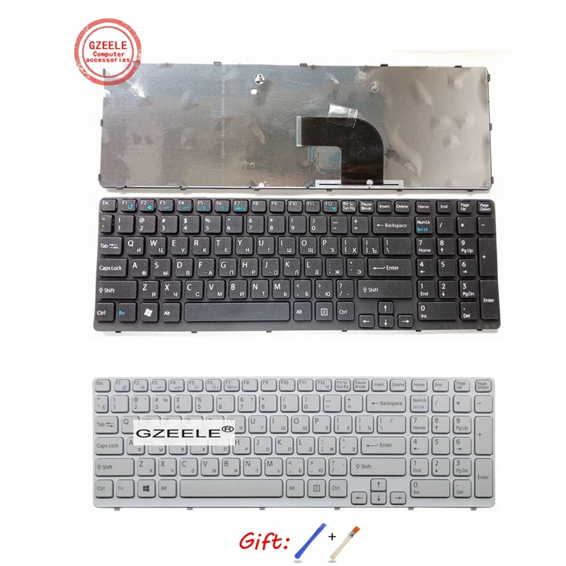 New for SONY VAIO E15 SVE 15 SVE15 SVE151 149032851RU AEHK57002303A MP-11K73SU-920 Keyboard RU Russian with frame