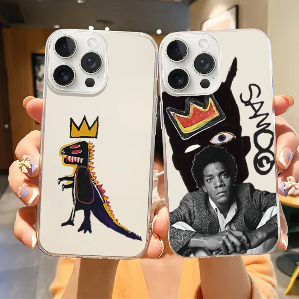 Artist M-Michel B-Basquiat For Samsung Galaxy S23 S22 S21 S20 Plus Lite Ultra Transparent Shell