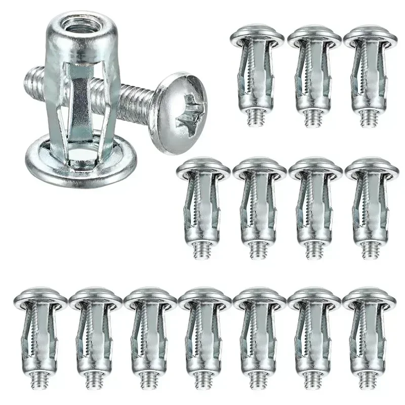 10/50pcs Jack Nuts Screw Petal Screw Anchors Petal Expansion Plugs for Curtain Expansion Clamp Petal Rivet Lock Jack Nut Bolt