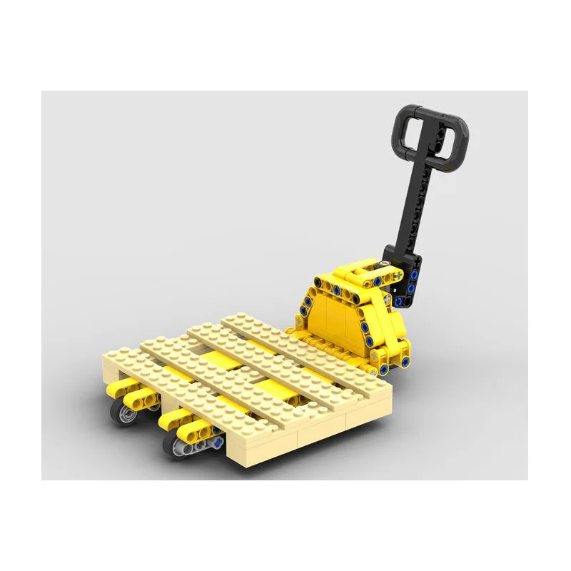 Trailer Heftruck Bouwstenen Model Handtransport Heftruck Transporter Montage DIY Speelgoed Kleine Deeltje Moc Set Bakstenen Geschenken