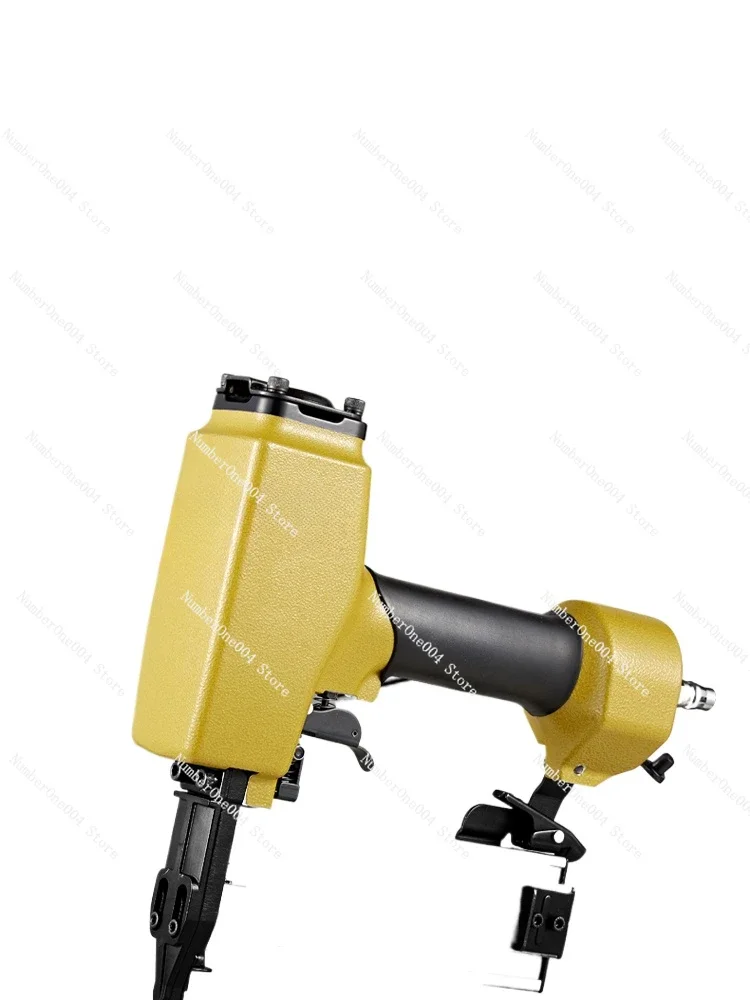 

Applicable to Skirting Line Staple Gun Grab Pneumatic Fine Black Steel Nail Gun Woodworking Decoration