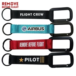 1PCS Car Keychain For Motorcycles Key Chains Red Blue Woven Key Fob Pilot Flight Crew Airbus Boeing Aviation Gifts Key Chain Tag